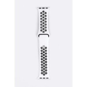 38mm 2 Tone Silicon Apple Watch Compatible Band - White/Black